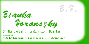bianka horanszky business card